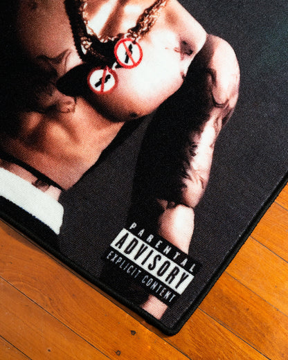 Travis Scott Rodeo album rug shown for scale in a room