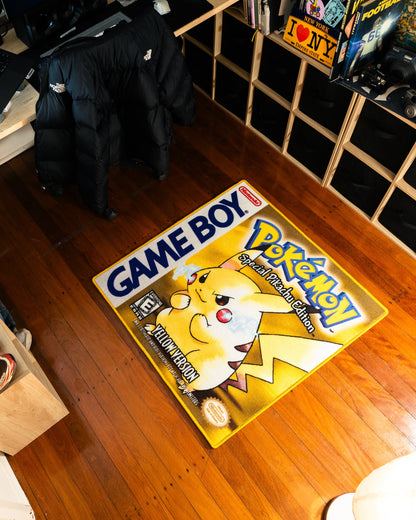 Pokemon Yellow box art rug full view