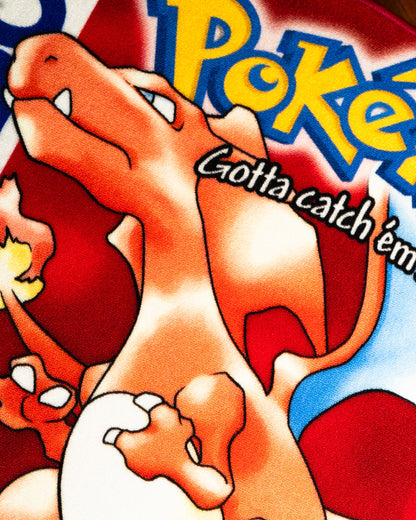 Pokemon Red box art rug close up on the printed surface