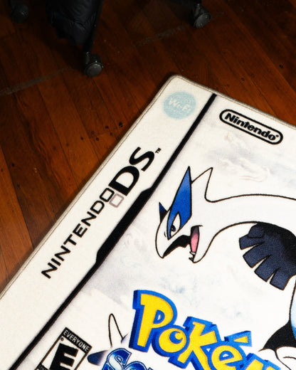 Pokemon SoulSilver box art rug full view