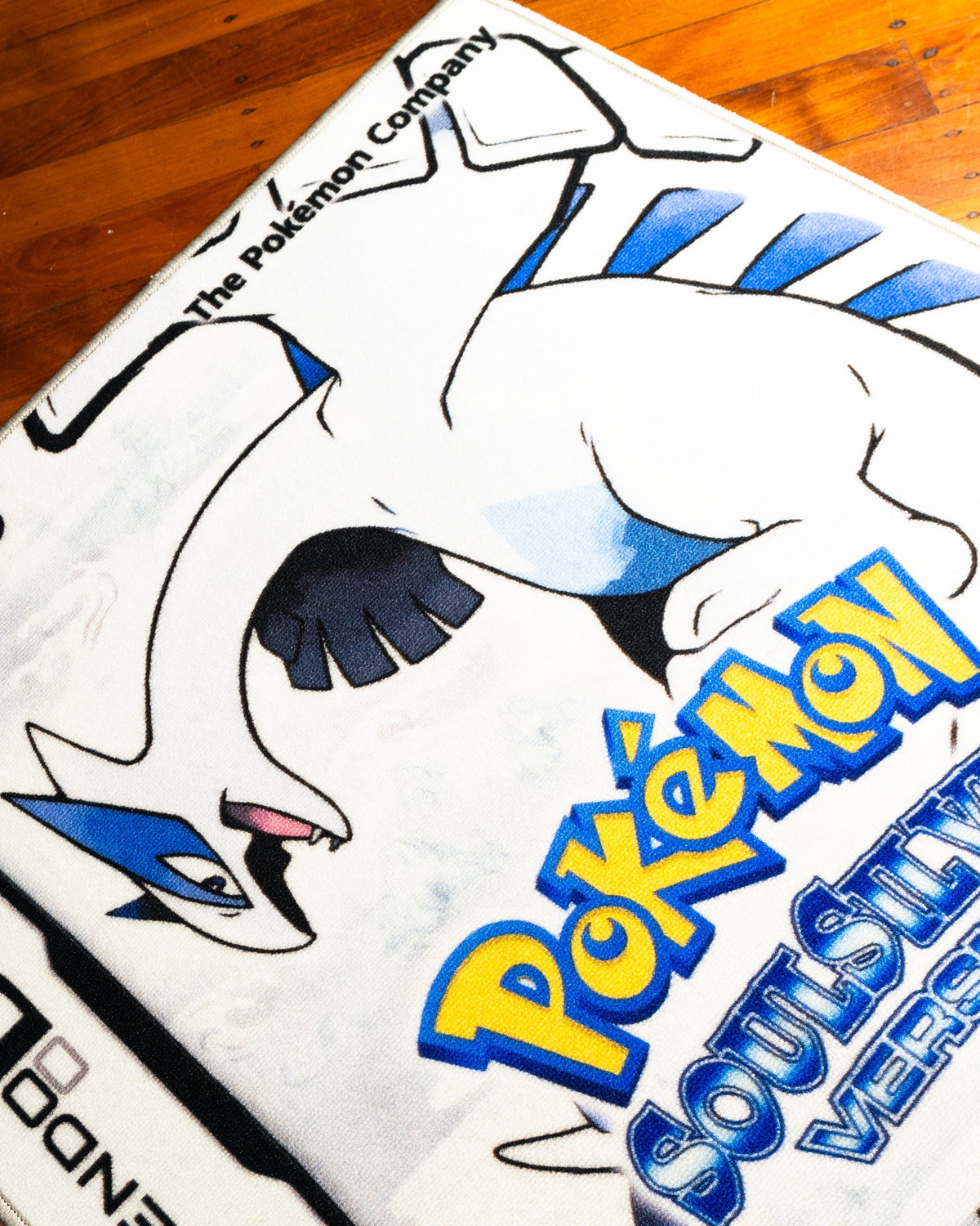 Pokemon SoulSilver box art rug close up